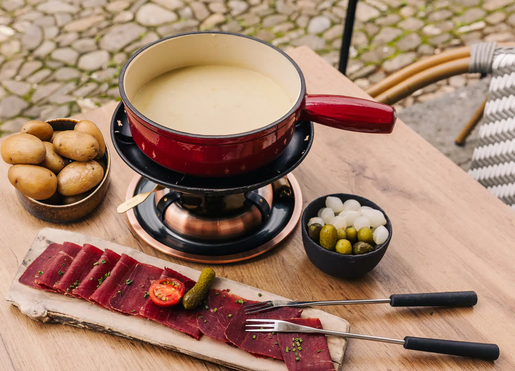 Fondue moitié-moitié Fondue moitié-moitié